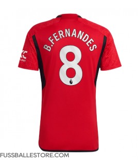Günstige Manchester United Bruno Fernandes #8 Heimtrikot 2023-24 Kurzarm